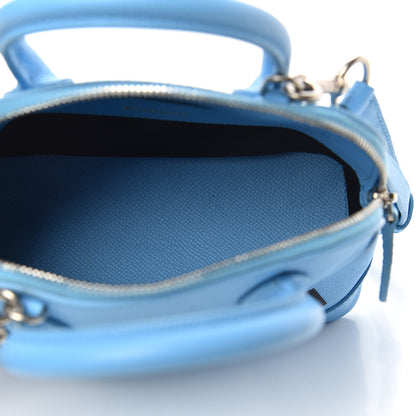 Balenciaga Signature Grained Calfskin Logo XXS Ville Top Handle Bag Baby Blue Black 5 of 12