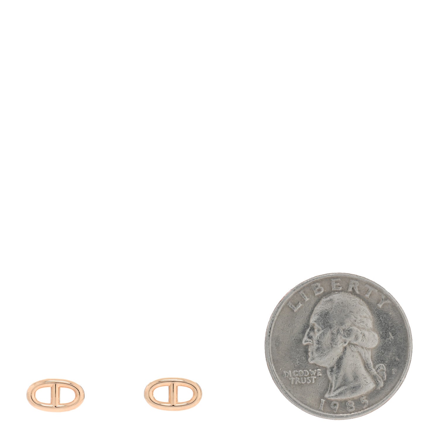 Hermes 18K Rose Gold TPM Farandole Stud Earrings 2 of 5