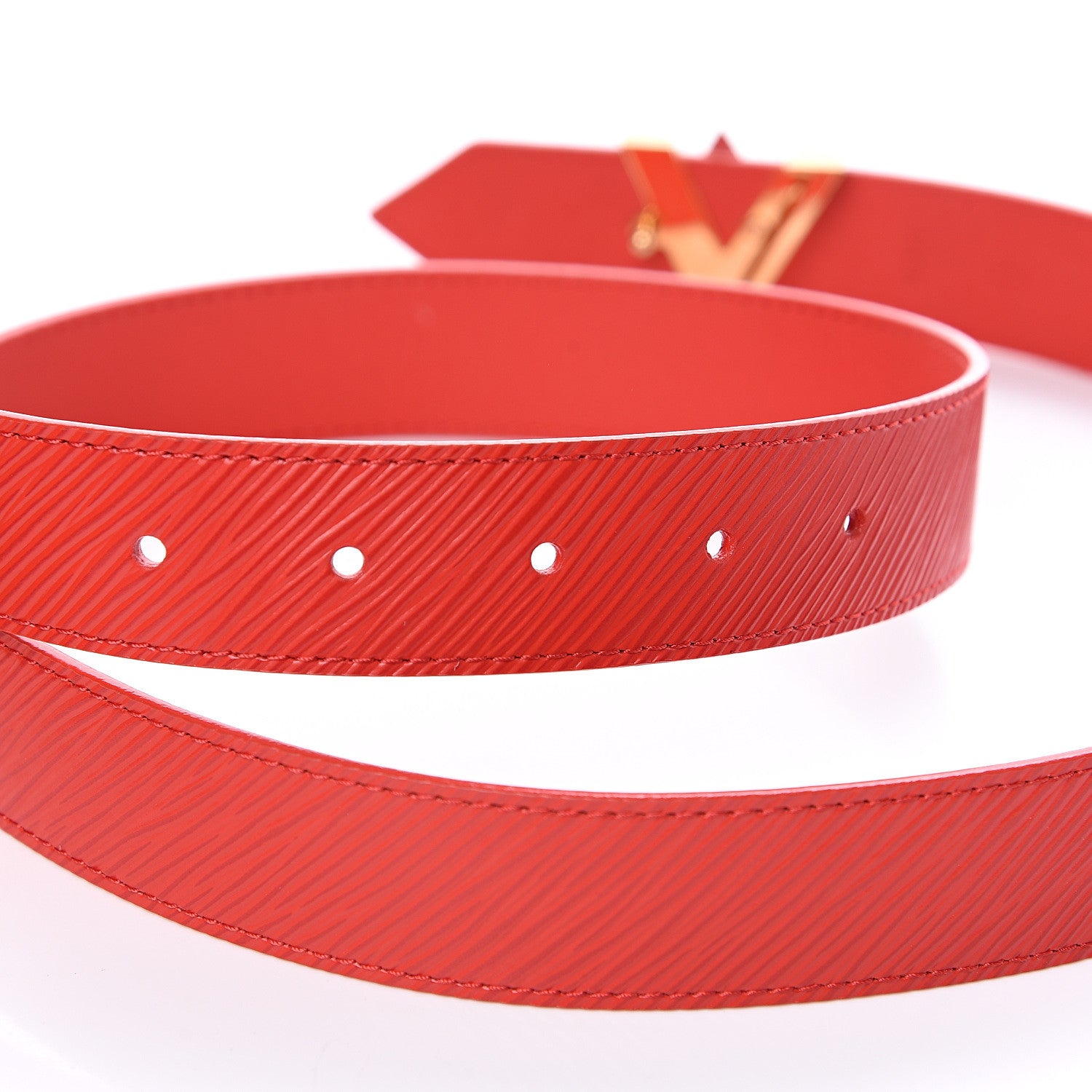 Louis Vuitton Epi 30mm LV Twist Belt 90 36 Coquelicot 3 of 6