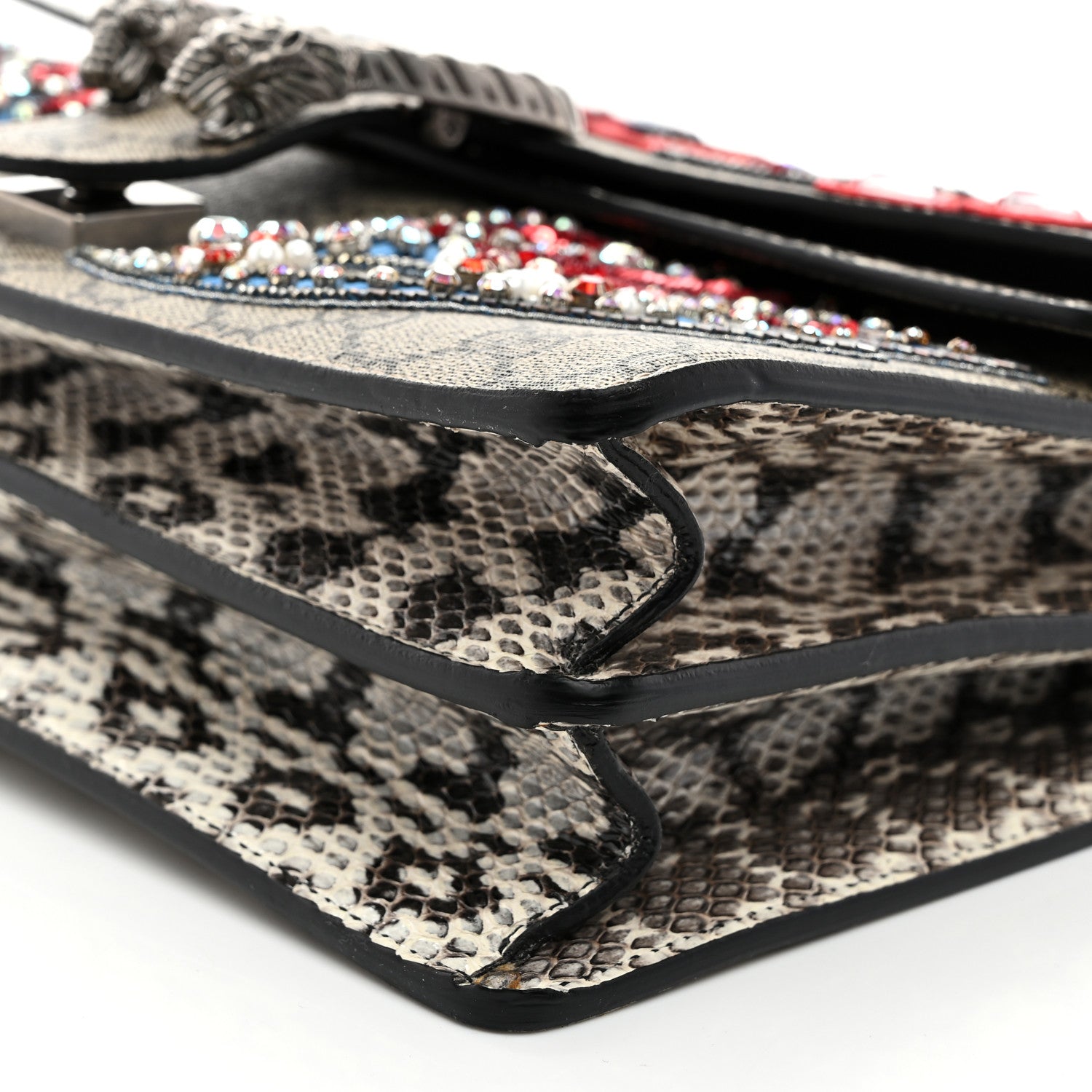 Gucci GG Supreme Monogram Snakeskin Crystal Magnetismo Embroidered Medium Dionysus Shoulder Bag 10 of 10