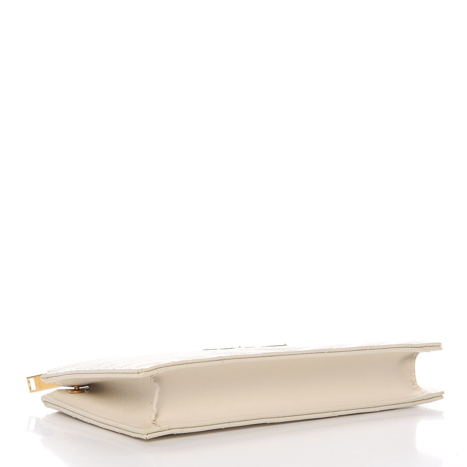 Saint Laurent Grain De Poudre Matelasse Chevron Monogram Double Zip Wallet Porcellana 4 of 7