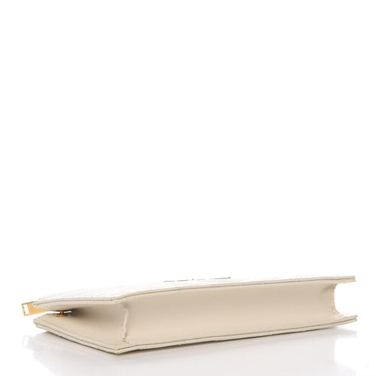 Saint Laurent Grain De Poudre Matelasse Chevron Monogram Double Zip Wallet Porcellana 4 of 7
