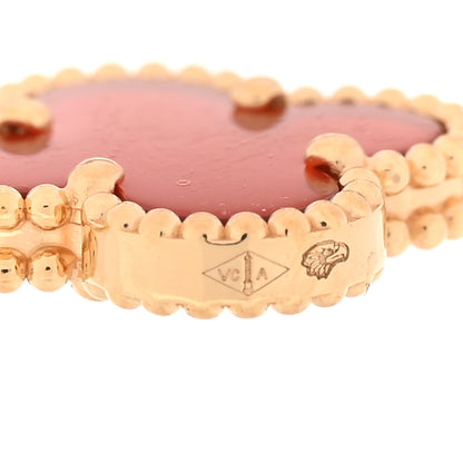Van Cleef & Arpels 18K Yellow Gold Carnelian 5 Motifs Vintage Alhambra Bracelet 5 of 6
