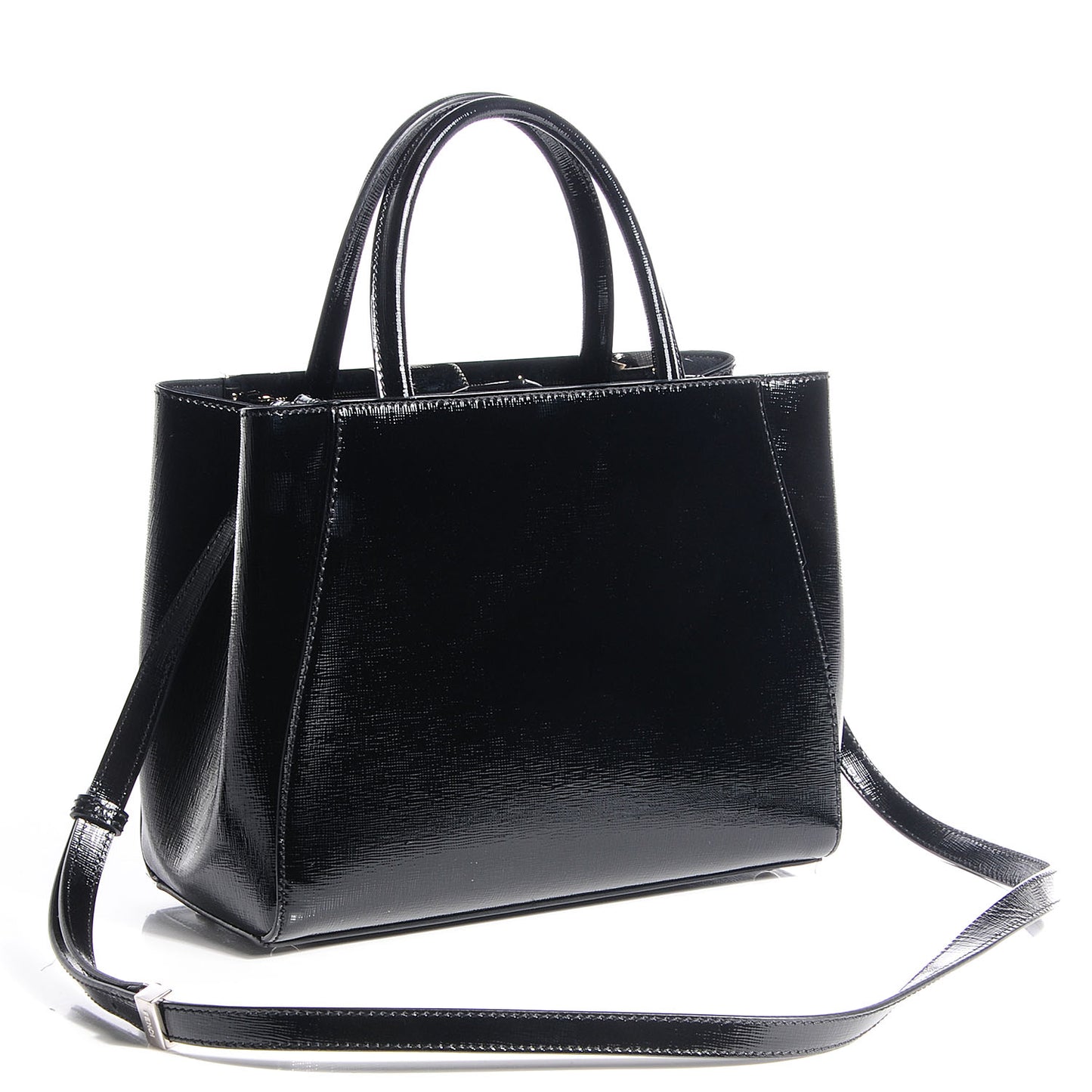 Patent Vitello Elite Petite 2Jours Tote Black