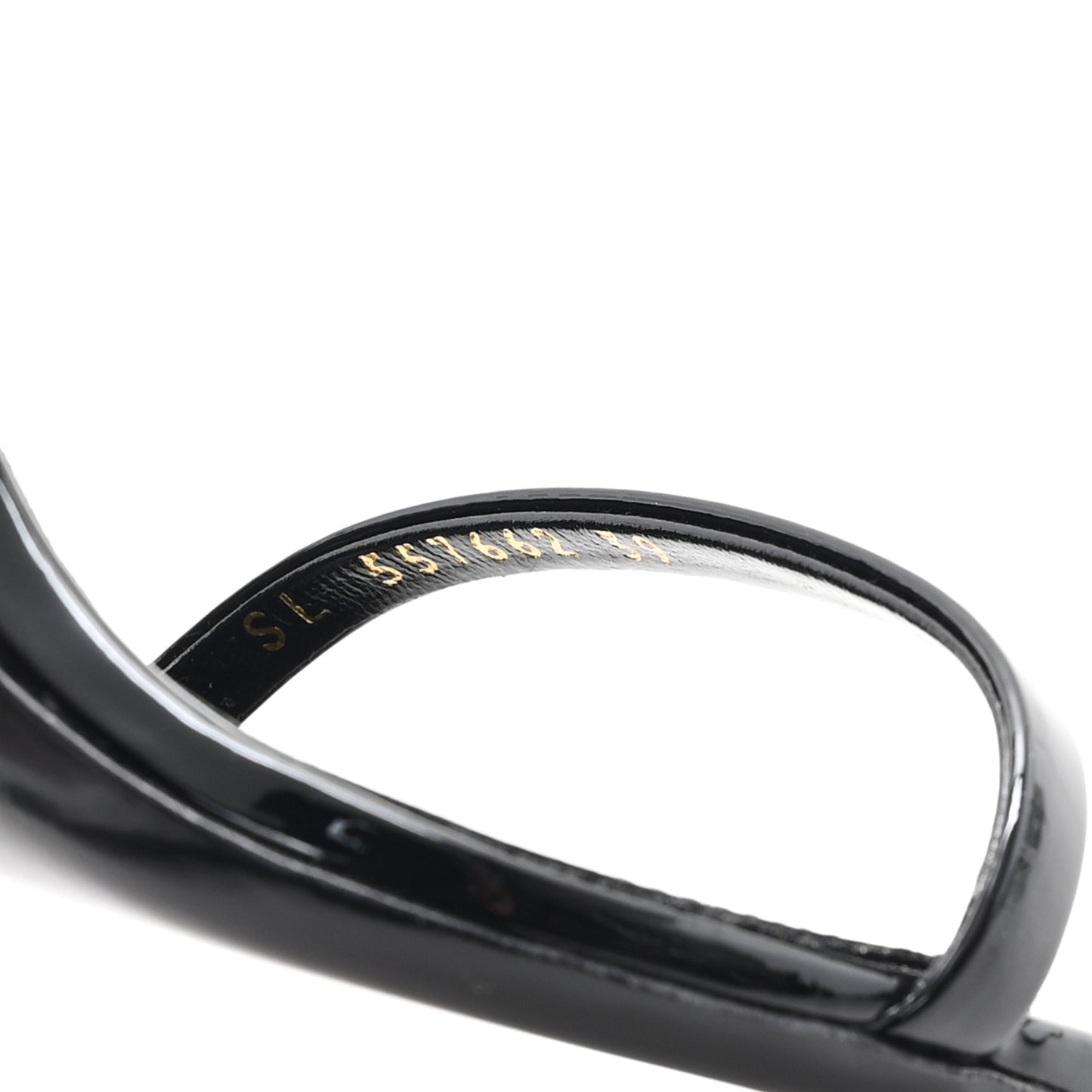 Patent Calfskin Opyum 110 Sandals 39 Black