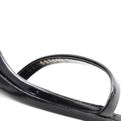 Saint Laurent Patent Calfskin Opyum 110 Sandals 39 Black 9 of 10