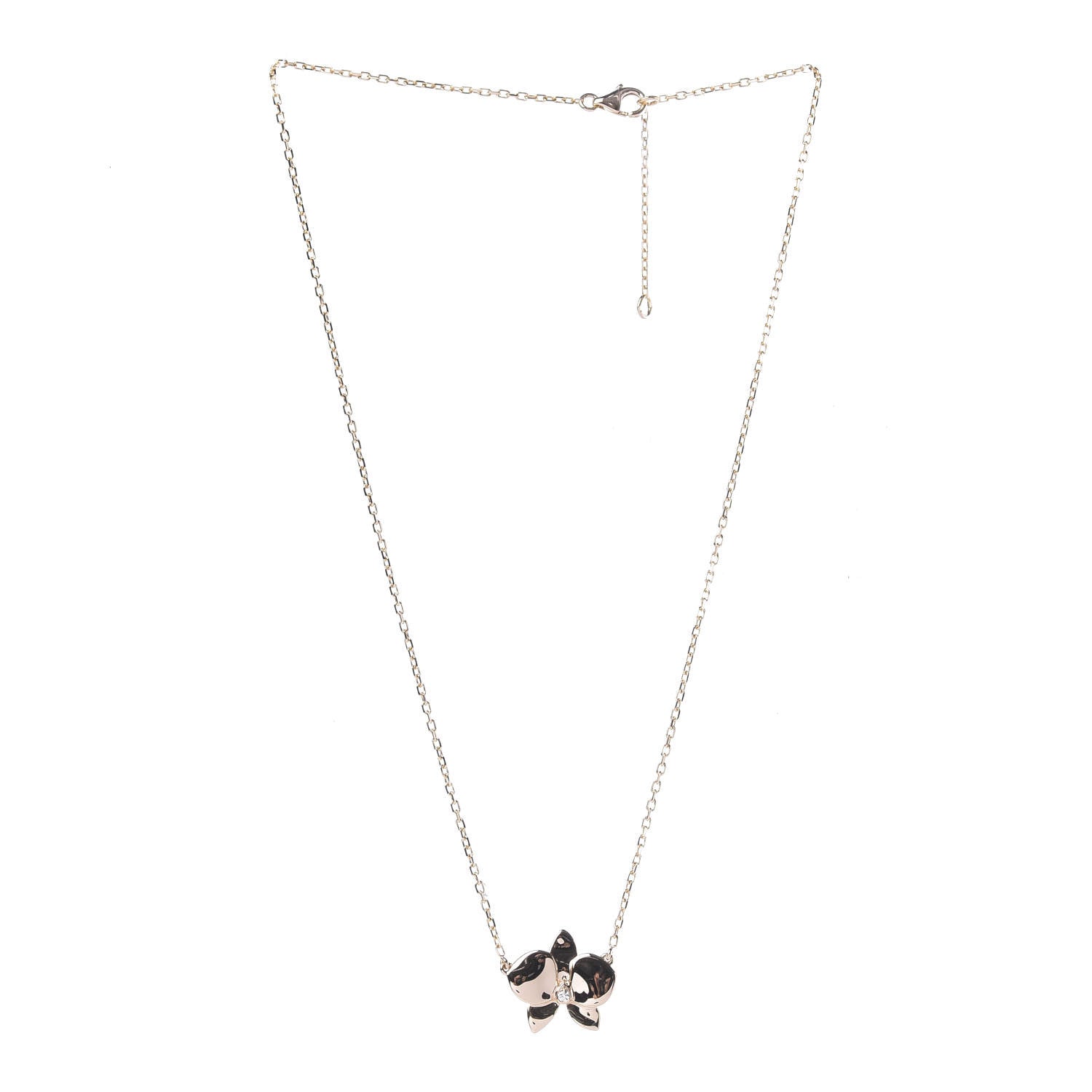 Cartier 18K Pink Gold Diamond Caresse D'Orchidees Par Necklace 3 of 6