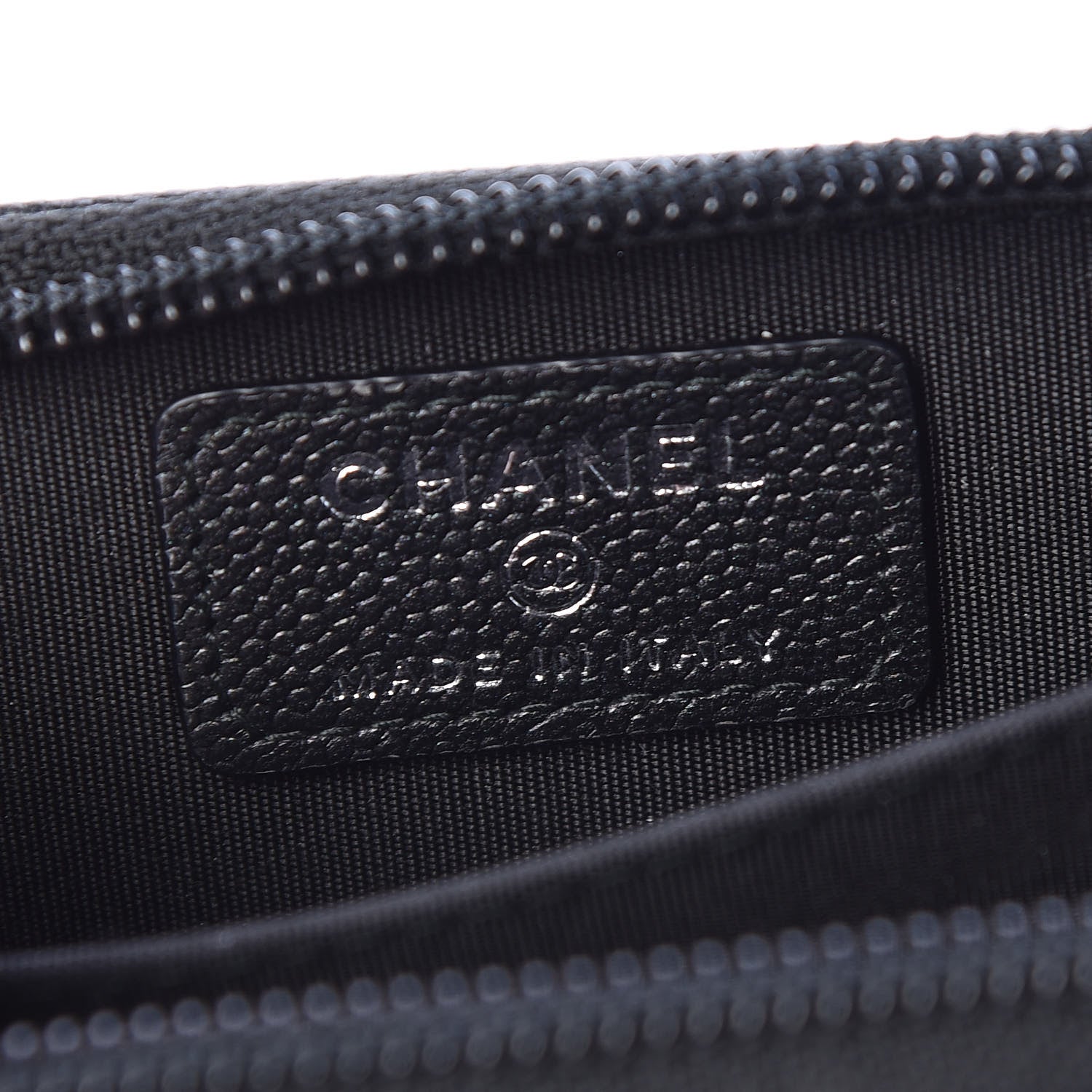 Chanel Caviar Quilted Boy Zip Around Coin Purse Wallet So Black 6 of 8