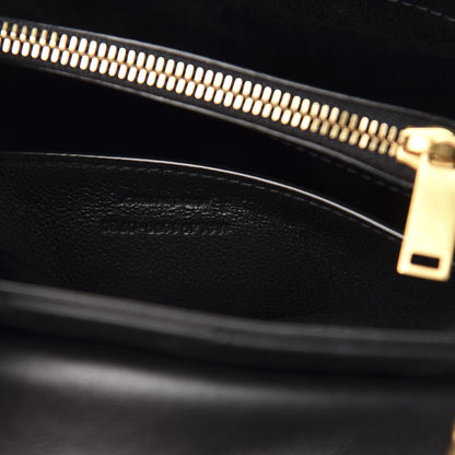 Saint Laurent Calfskin Y Quilted Monogram Small Loulou Chain Satchel Black 10 of 11