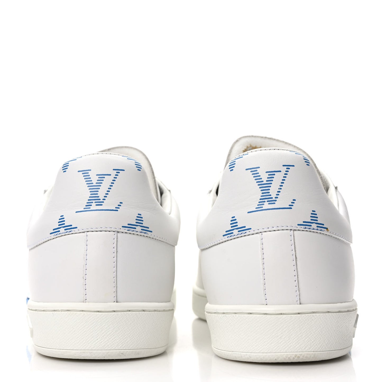 Calfskin Luxembourg Samothrace Mens Sneakers 8 White Blue