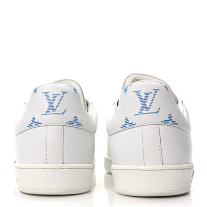 Louis Vuitton Calfskin Luxembourg Samothrace Mens Sneakers 8 White Blue 5 of 9