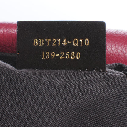Fendi Vitello Small Messenger Bag Amarena 7 of 9