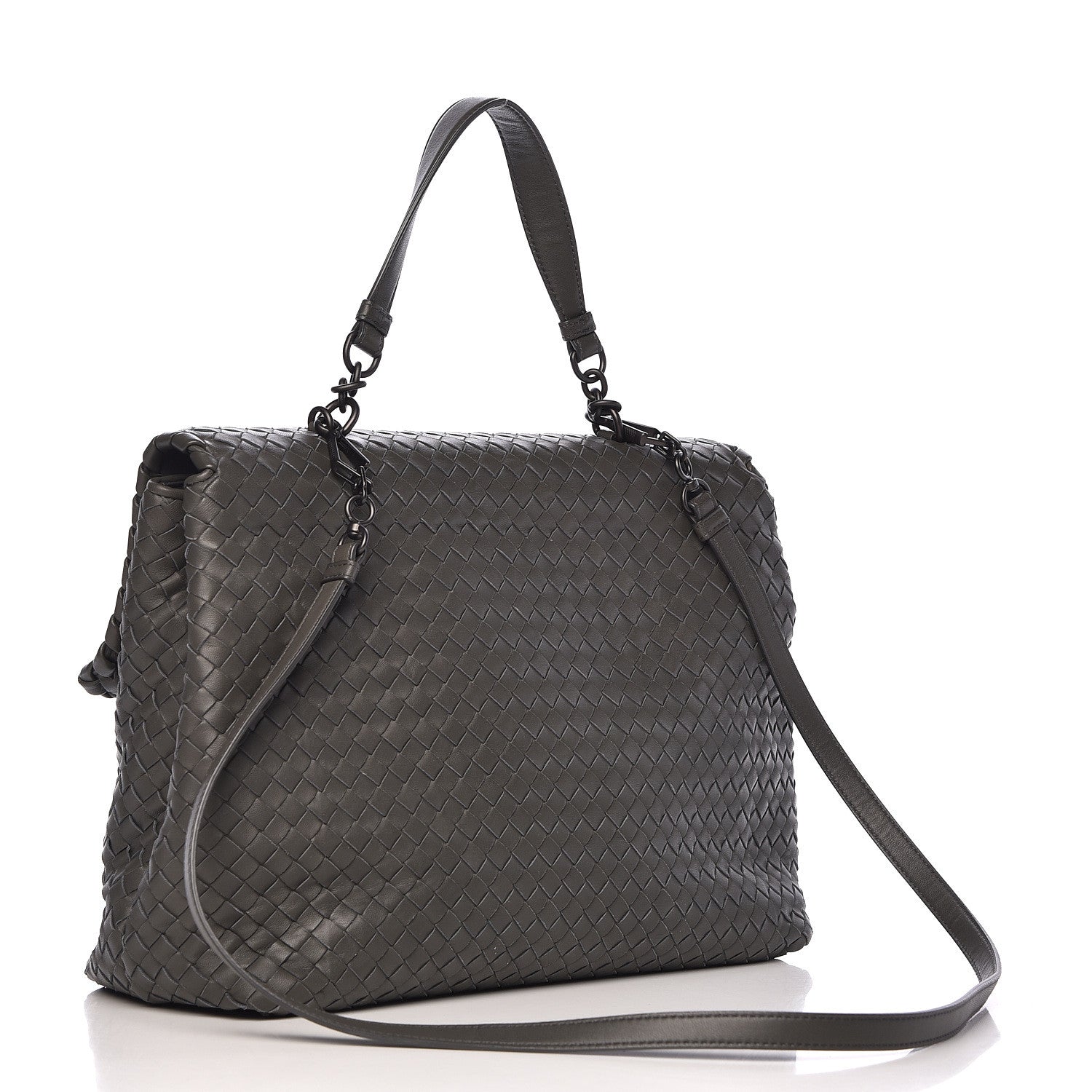 Bottega Veneta Nappa Intrecciato Large Olimpia Bag Light Grey 4 of 10