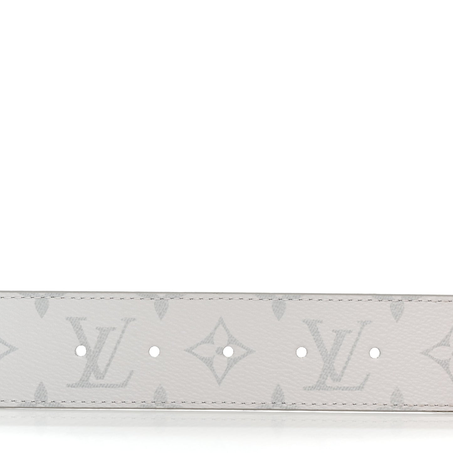Taiga Monogram 40mm LV Initiales Belt 110 44 White