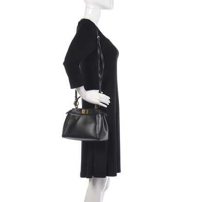 Fendi Nappa Mini Peekaboo Iconic Satchel Black 2 of 11