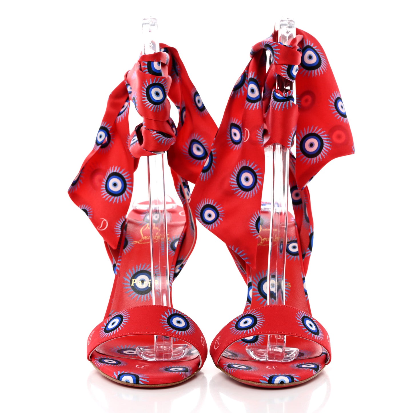 Crepe Satin Greekaba Du Desert 100 Eye Sandal 41 Red