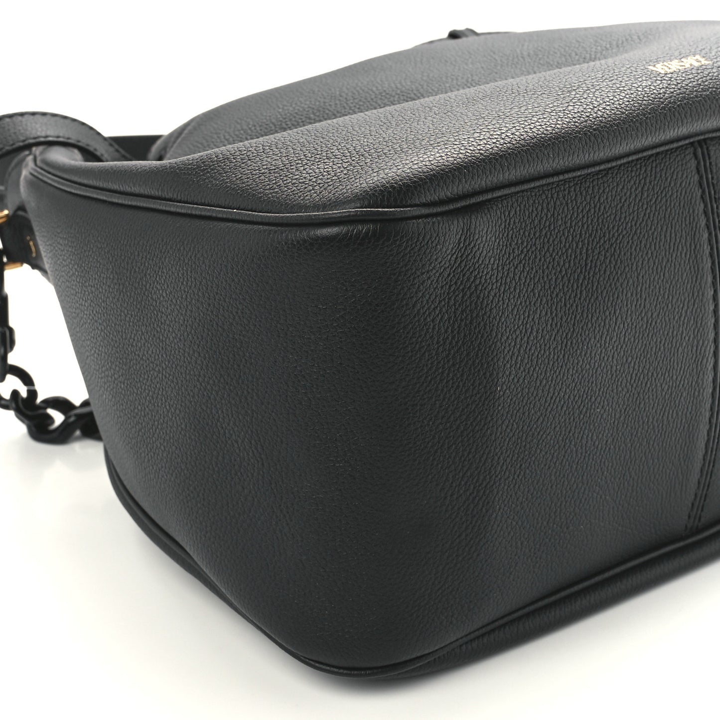 Grained Calfskin La Medusa Bucket Bag Black