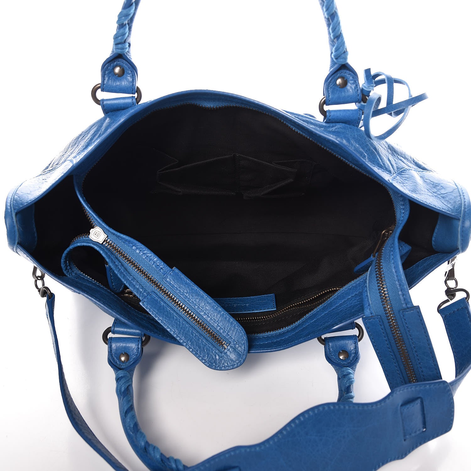 Balenciaga Agneau Giant 12 Gunmetal Hardware City Bleu Rivage 6 of 10
