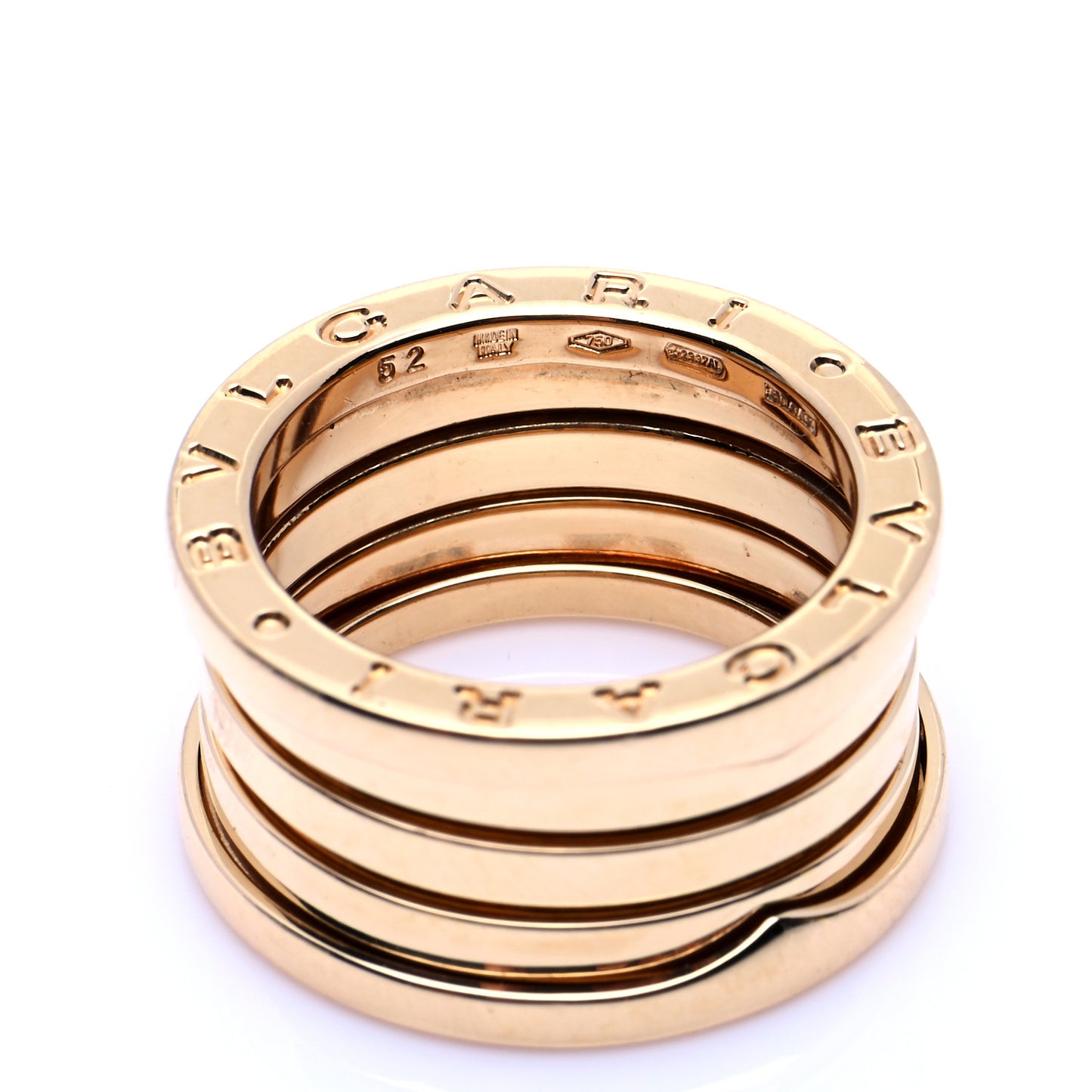 18K Yellow Gold B.Zero1 Four-Band Ring 52 6