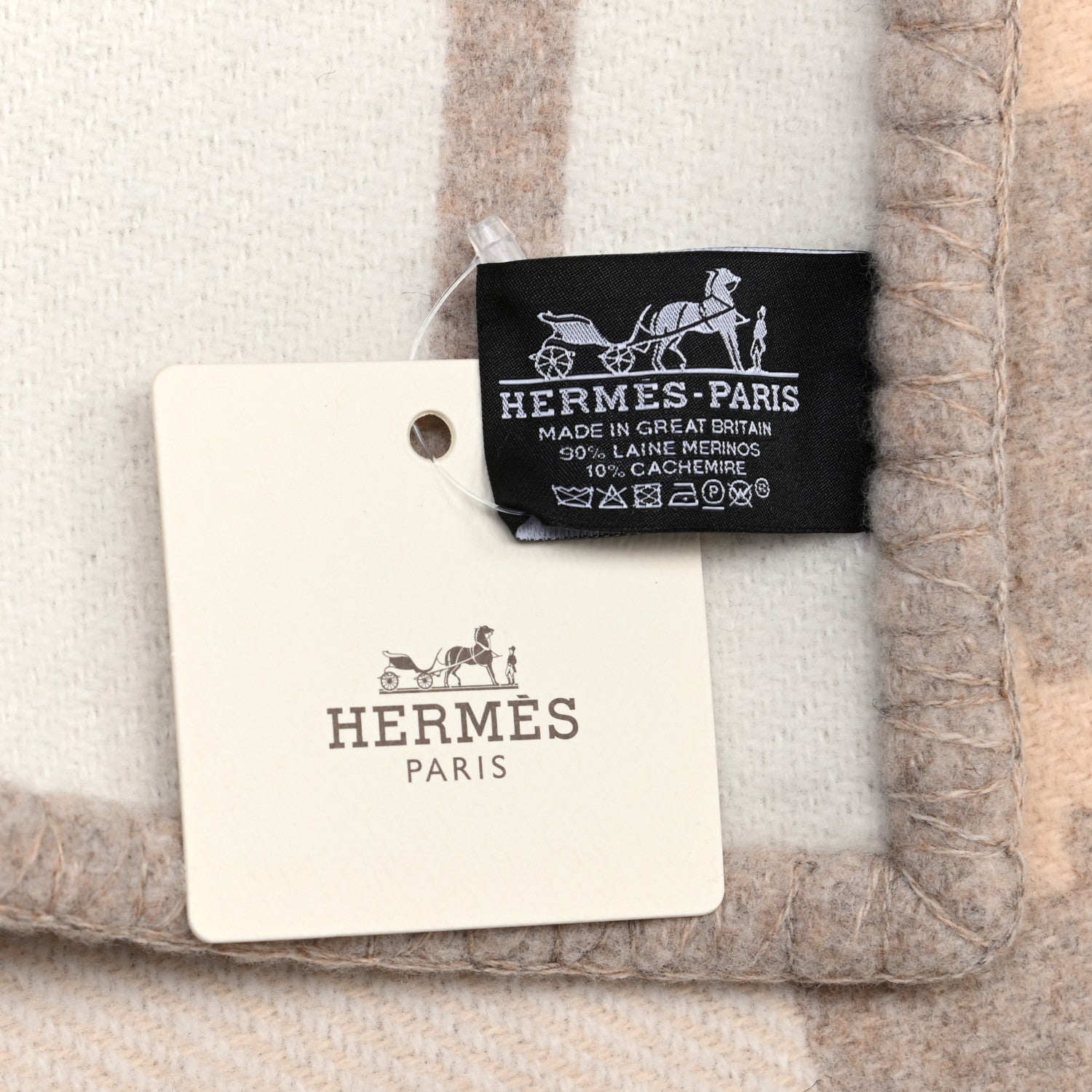 Hermes Wool Cashmere Avalon III Blanket Coco Camomille 5 of 6