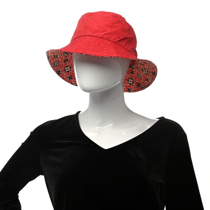 Louis Vuitton Nylon Canvas Monogram Giant Crafty Reversible Bucket Hat Creme Rouge 3 of 15