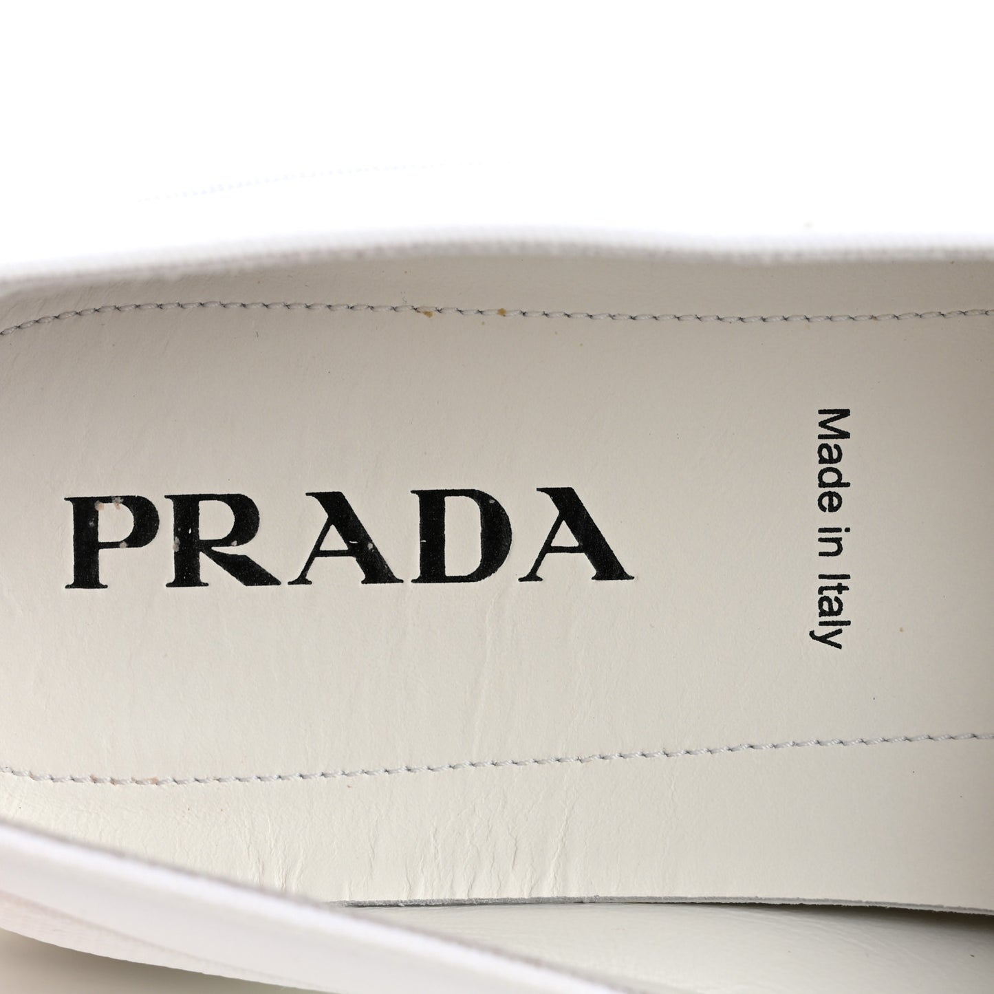 Technical Nylon Triangle Logo Mens Slip On Sneakers 11 White