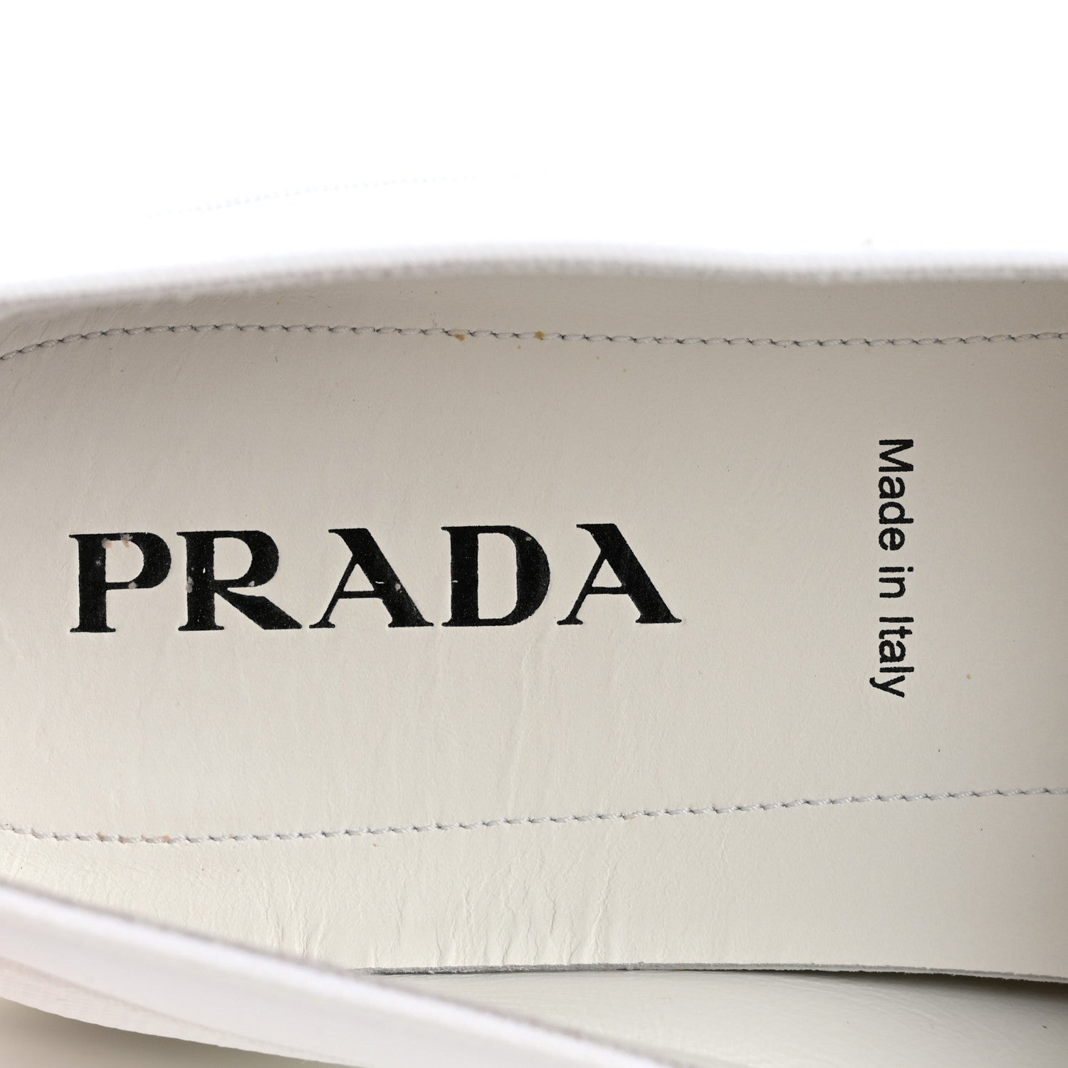 Prada Technical Nylon Triangle Logo Mens Slip On Sneakers 11 White 8 of 12