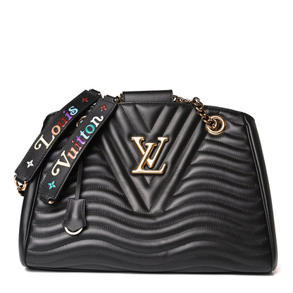Louis Vuitton Calfskin New Wave Chain Tote Black 1 of 11