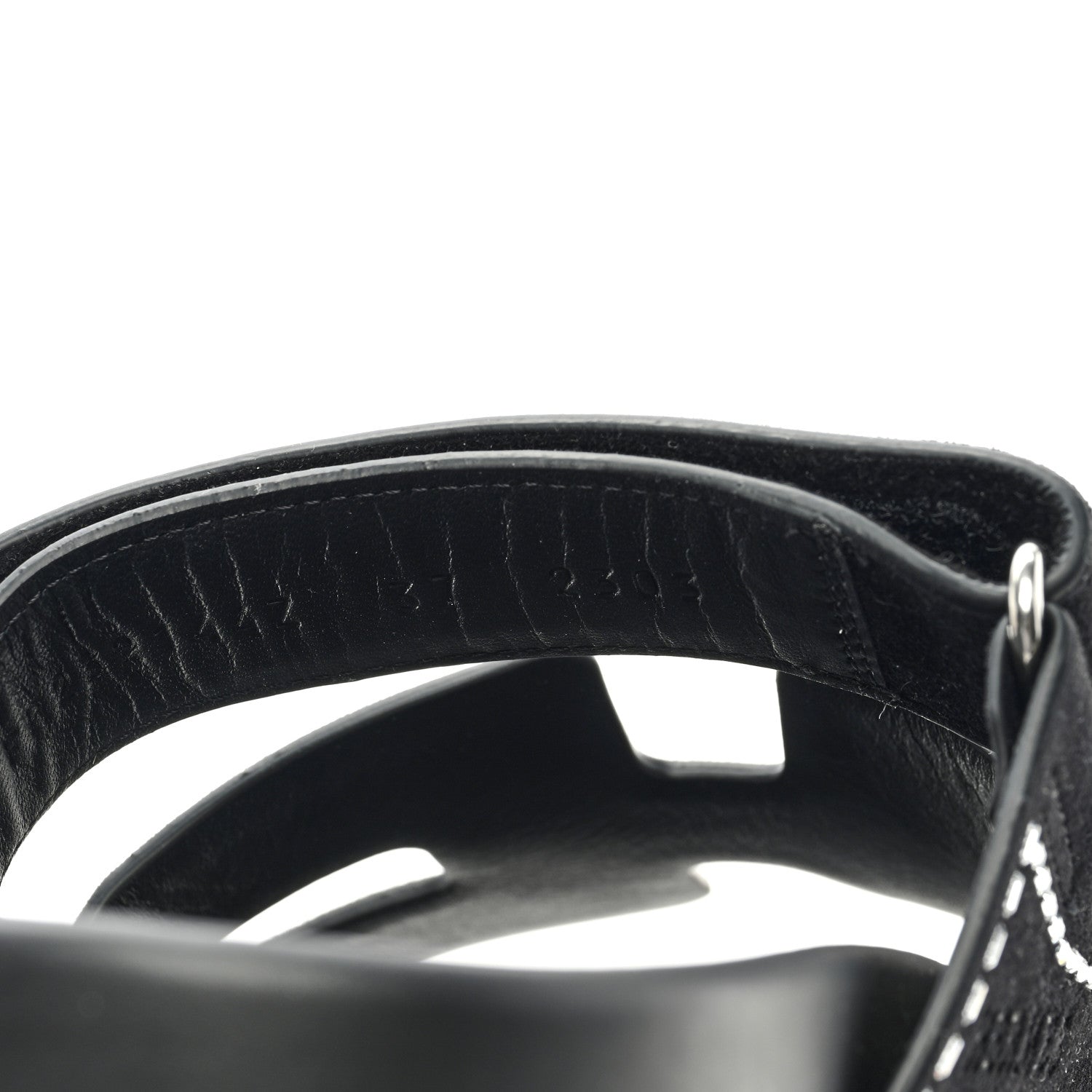 Hermes Suede Crystal Womens Chypre Sandals 37 Black 8 of 8