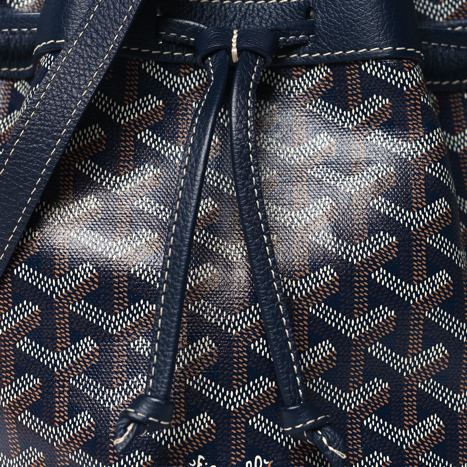 Goyard Goyardine Petit Flot Bucket Bag PM Navy 7 of 9