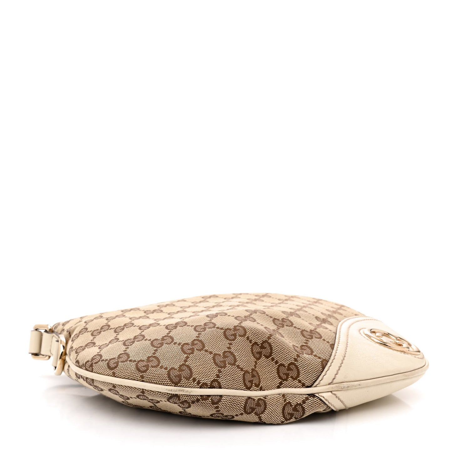 Monogram Medium New Britt Half Moon Hobo White