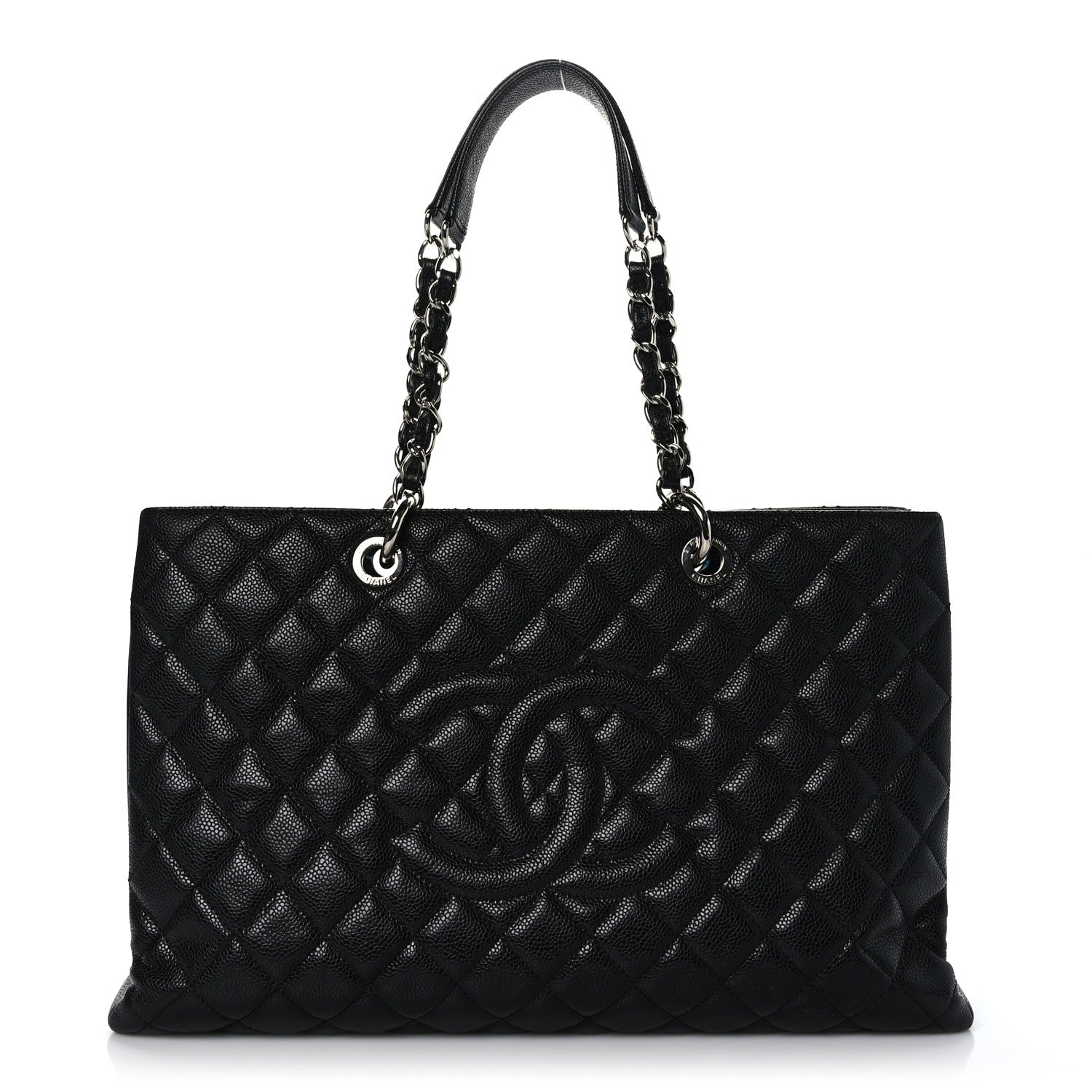 Chanel Caviar Quilted XL Grand Shopping Tote GST Black 1 of 12