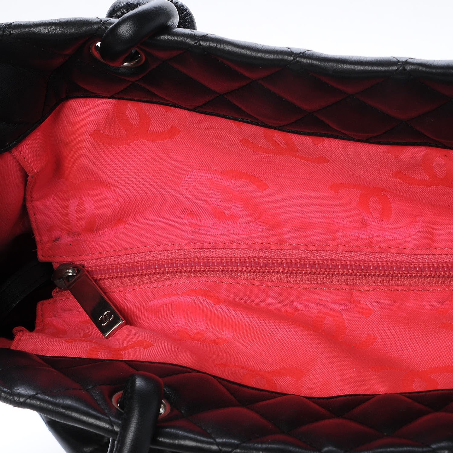Chanel Calfskin Quilted Large Cambon Tote Black White 6 of 8
