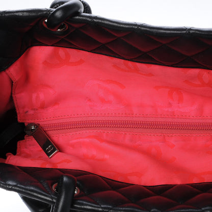 Chanel Calfskin Quilted Large Cambon Tote Black White 6 of 8
