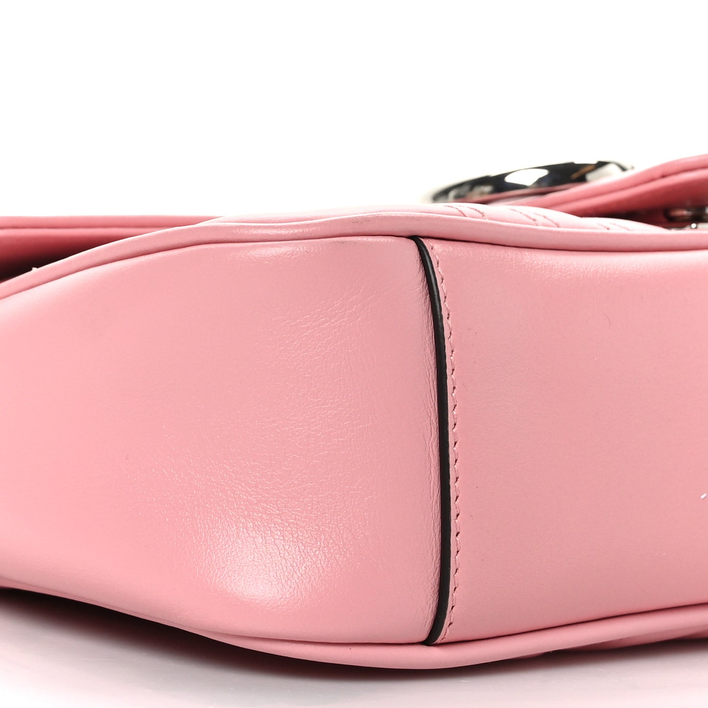 Calfskin Matelasse Small GG Marmont Shoulder Bag Wild Rose