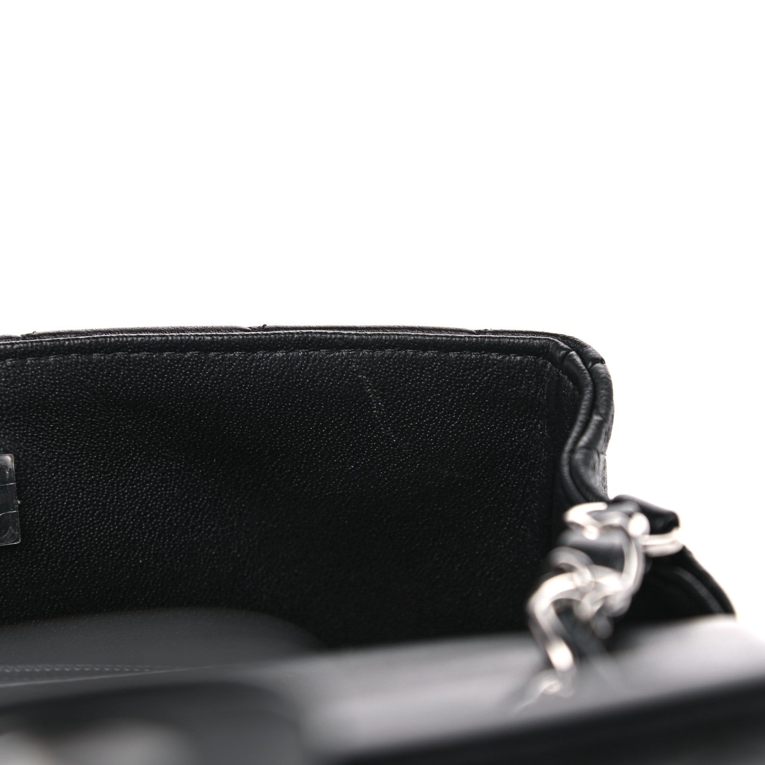Chanel Lambskin Quilted Mini Rectangular Flap Black 12 of 13