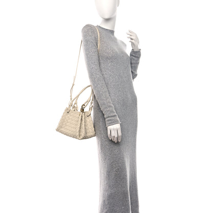 Bottega Veneta Nappa Intrecciato Small Parachute Shoulder Bag Sea Salt 2 of 8