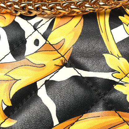 Versace Nappa Barocco Printed Icon Shoulder Bag Black Gold 12 of 13