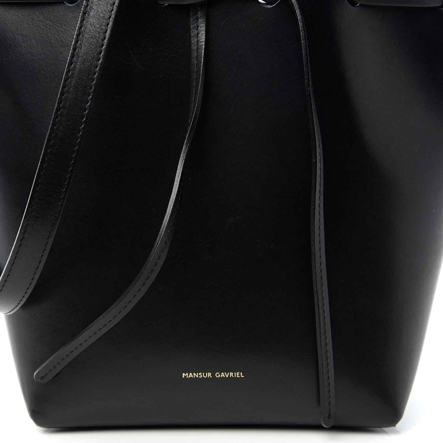 Mansur Gavriel Calfskin Mini Bucket Bag Black Blu 9 of 9