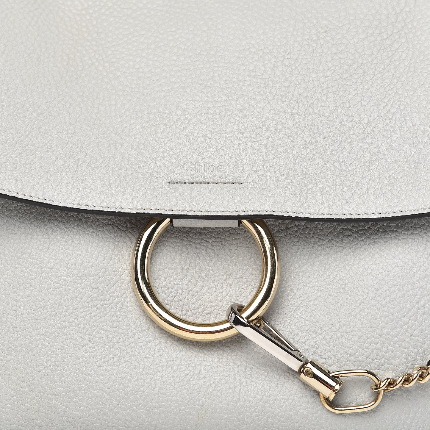Calfskin Medium Faye Day Shoulder Bag Airy Grey
