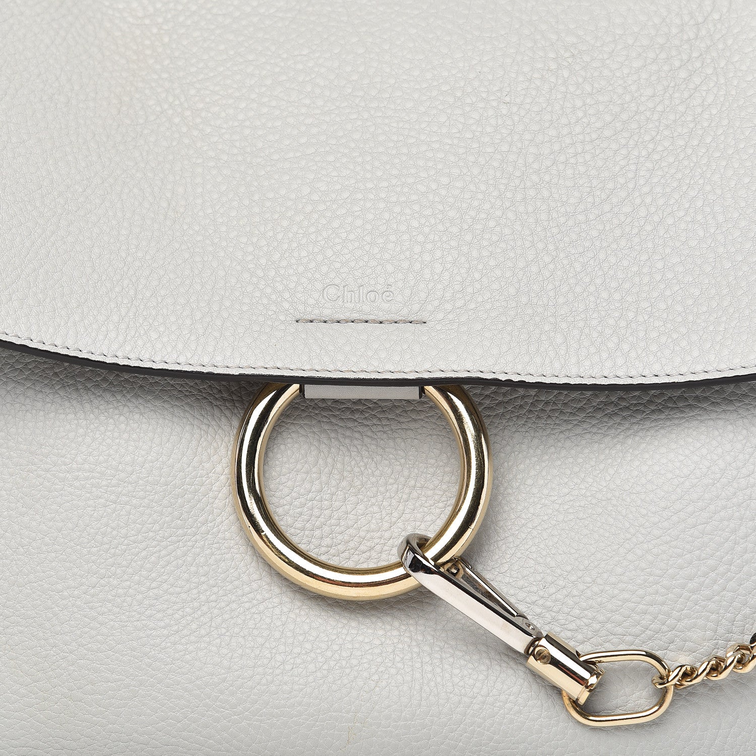 Chloe Calfskin Medium Faye Day Shoulder Bag Airy Grey 15 of 15