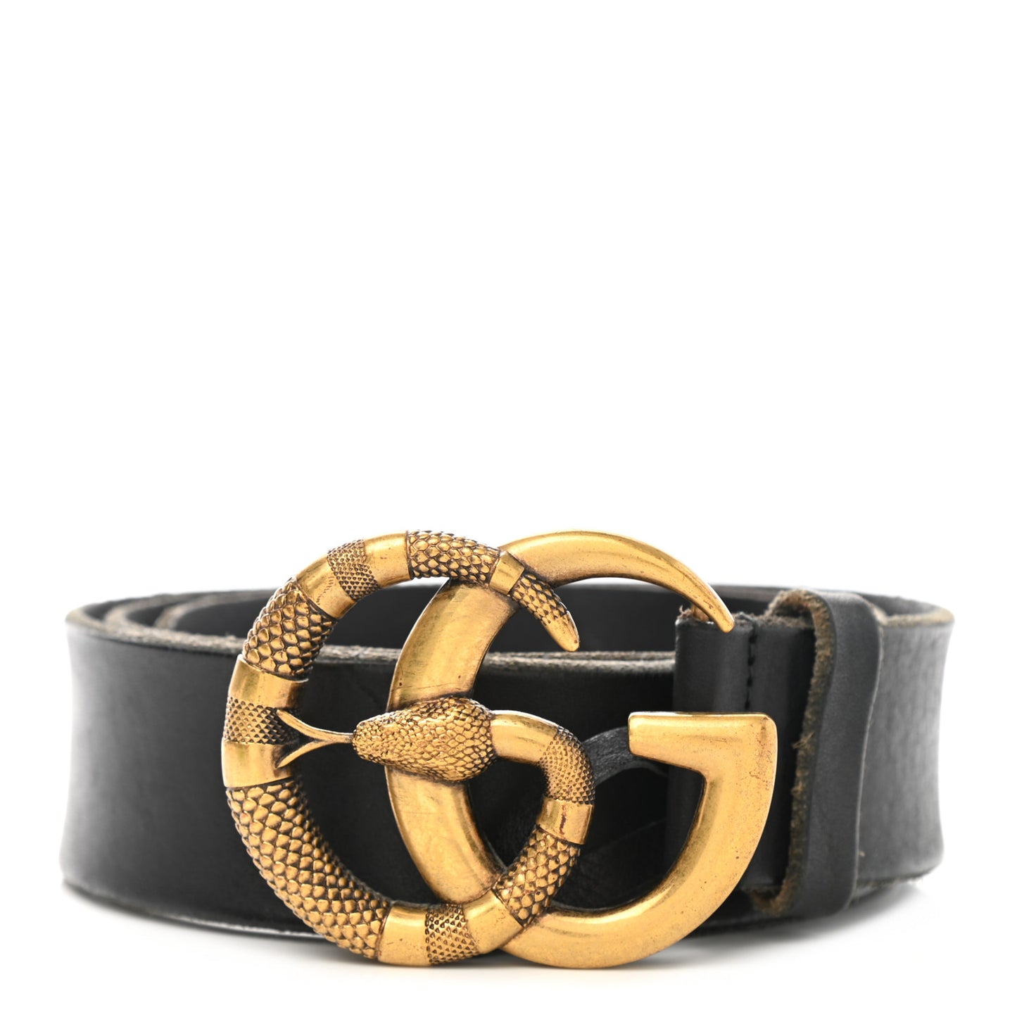 Faded Calfskin Snake Double G 40mm Belt 90 36 Black