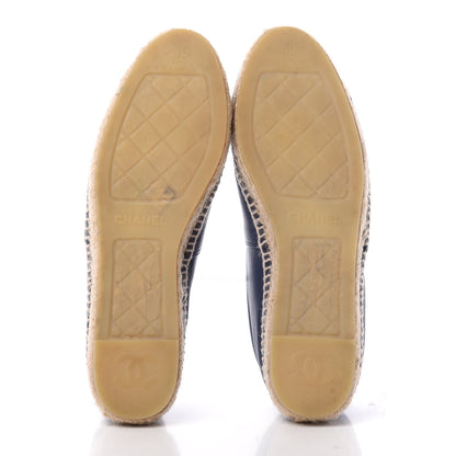 Chanel Lambskin CC Espadrilles 39 Dark Navy 6 of 11