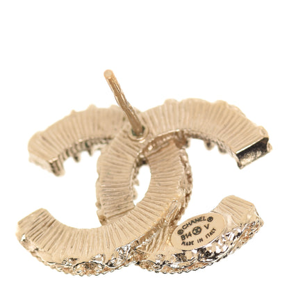 Chanel Enamel CC Baroque Earrings Black Gold 4 of 5
