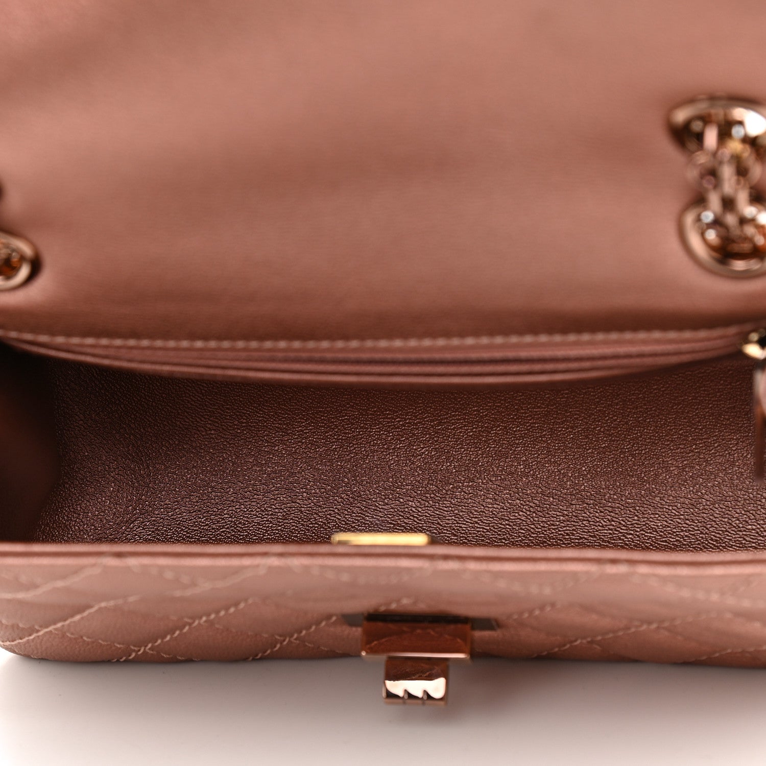 Chanel Metallic Grained Calfskin Quilted 2.55 Reissue Mini Flap Copper Pink 5 of 9