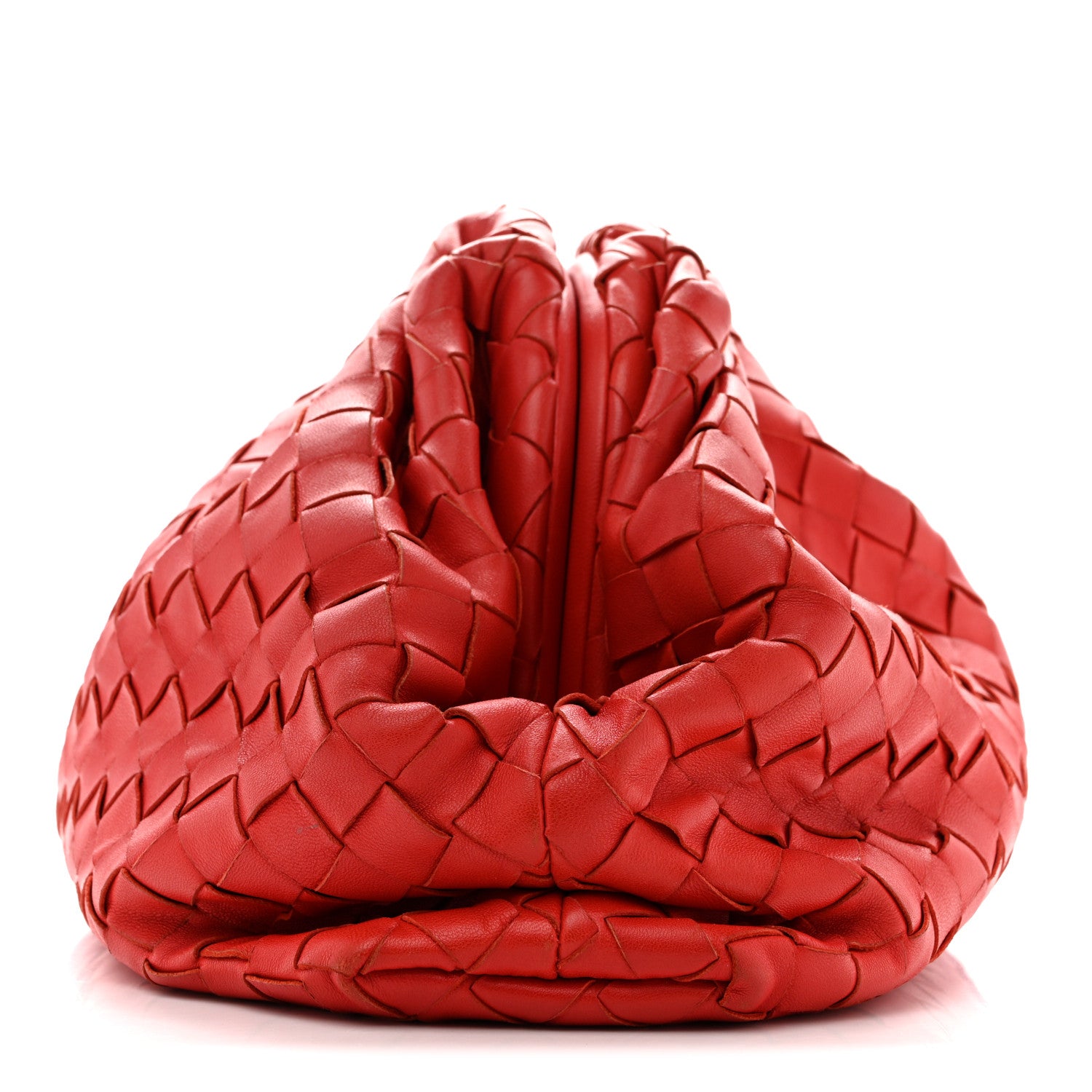Bottega Veneta Nappa Maxi Intrecciato The Pouch Oversized Clutch Bright Red 10 of 13