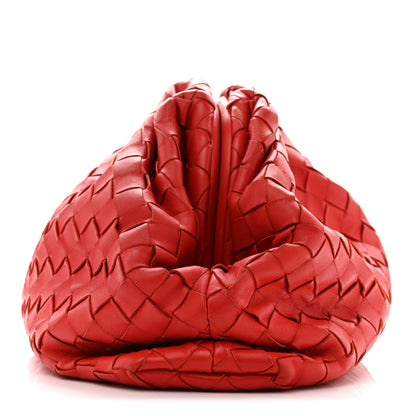 Bottega Veneta Nappa Maxi Intrecciato The Pouch Oversized Clutch Bright Red 10 of 13