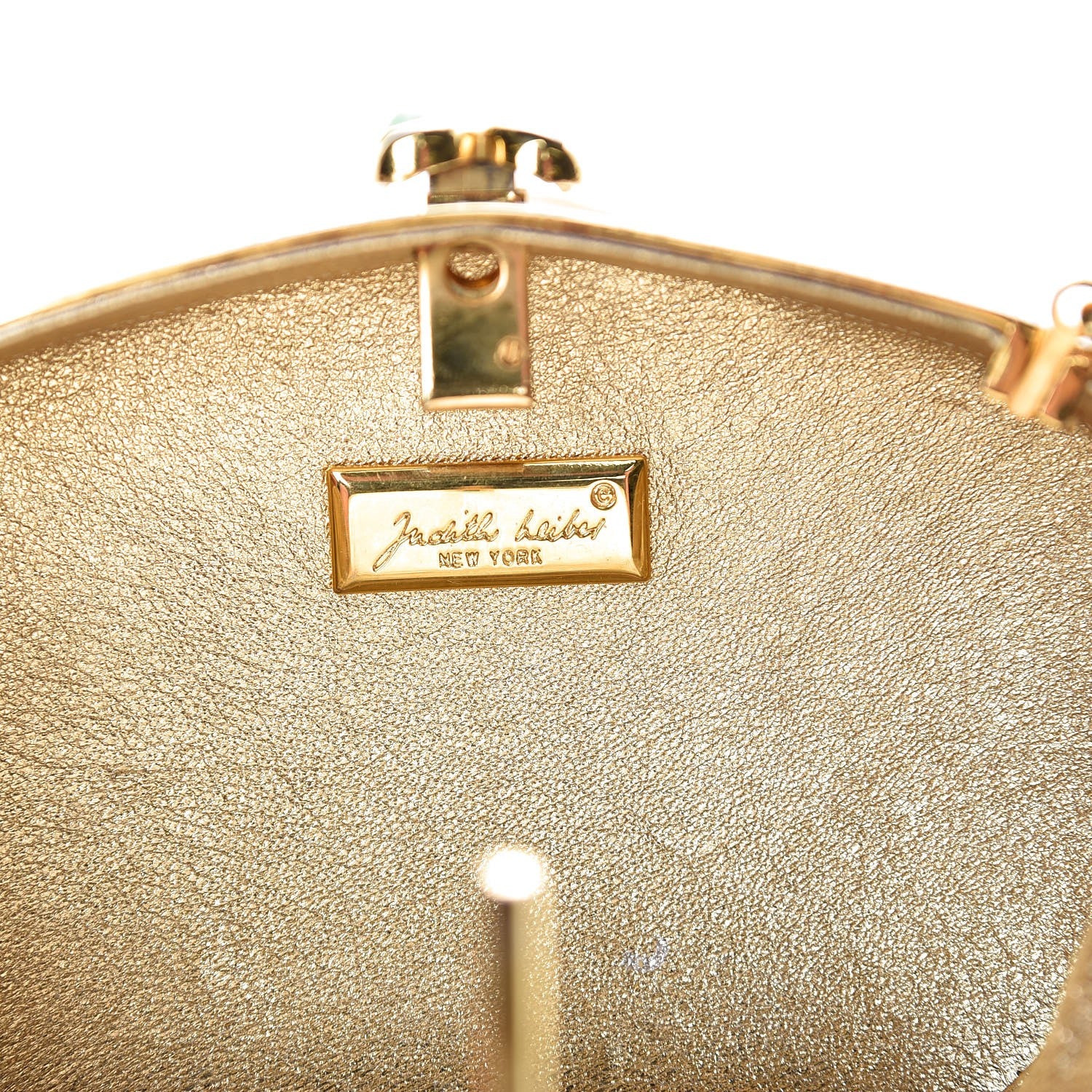 Judith Leiber Swarovski Crystal Minaudière Clutch Silver Gold 8 of 8