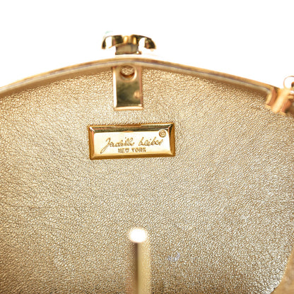 Judith Leiber Swarovski Crystal Minaudière Clutch Silver Gold 8 of 8
