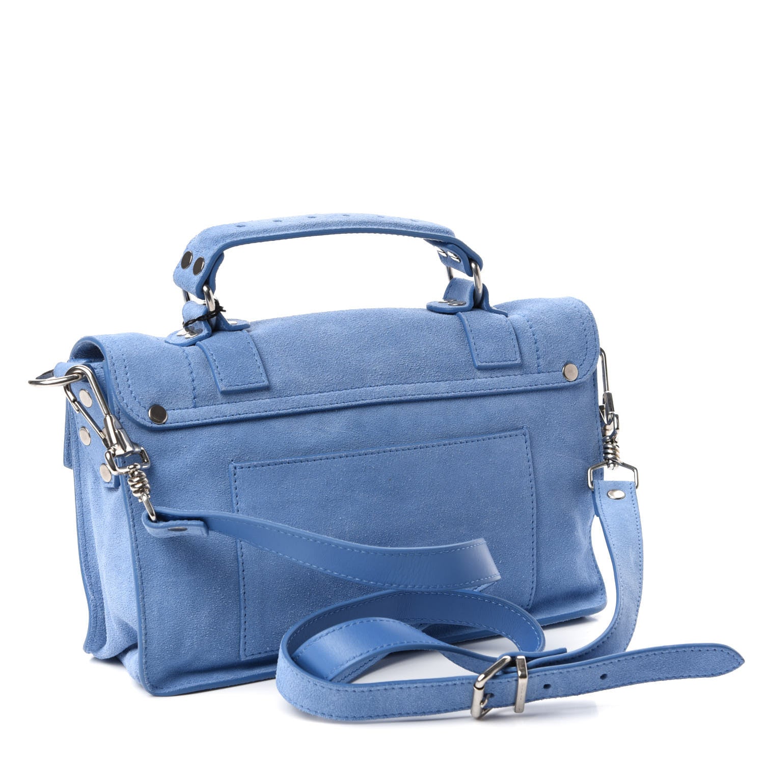 Proenza Schouler Suede Tiny PS1 Satchel Slate Blue 3 of 11